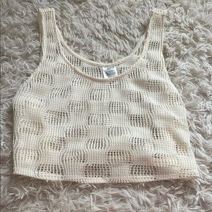Swim Cream Crochet Tank Top